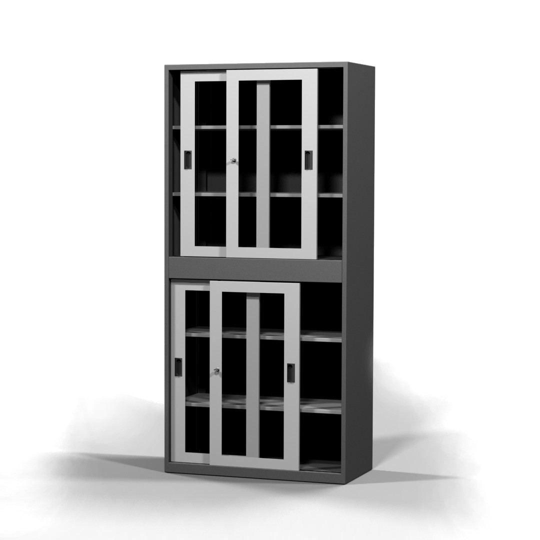 Book Shelves with Sliding Door